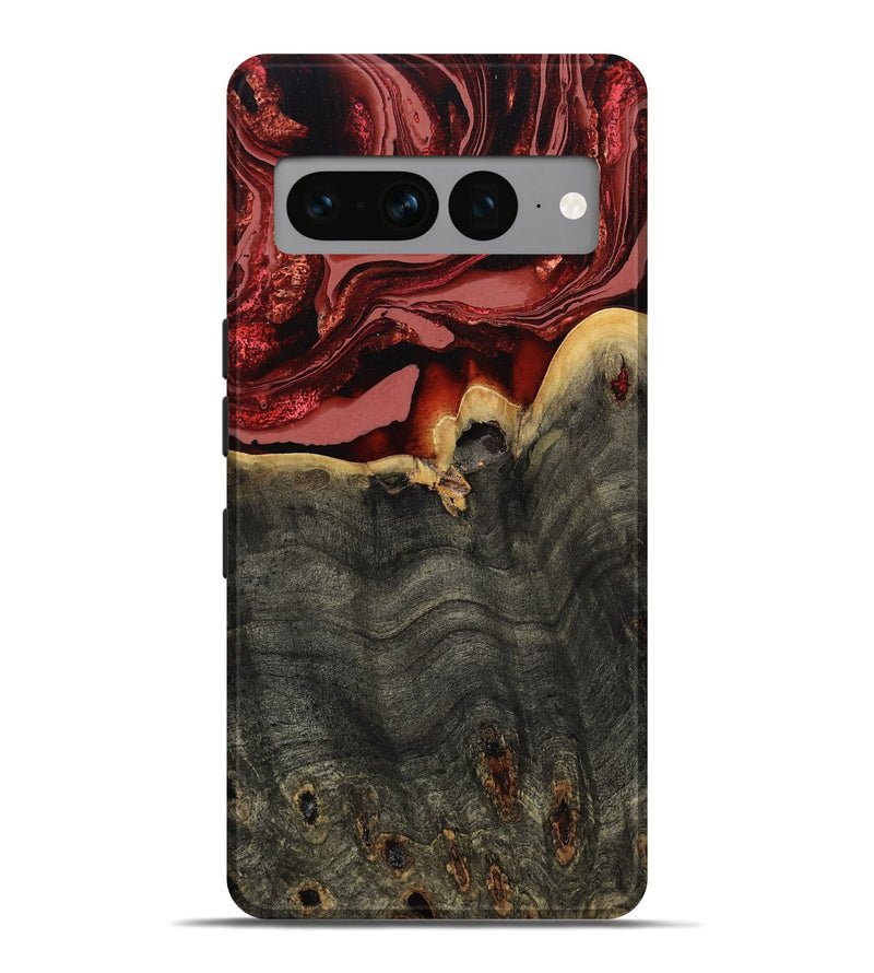Pixel 7 Pro Wood Live Edge Phone Case - Darleen (Red, 799706)