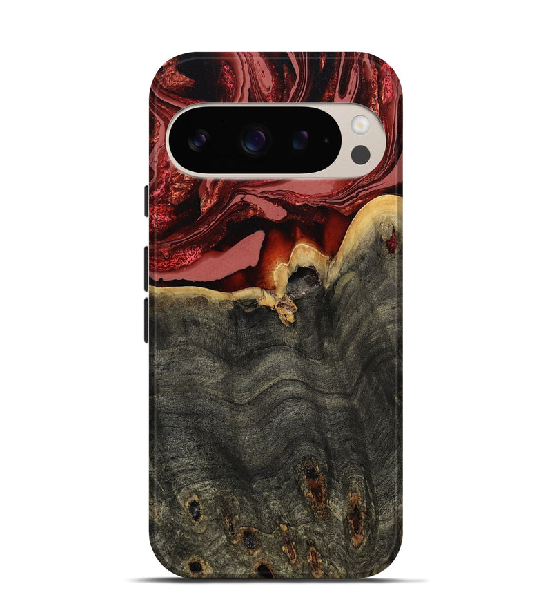 Pixel 9 Pro Wood Live Edge Phone Case - Darleen (Red, 799706)