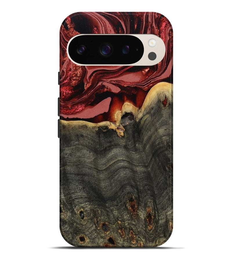 Pixel 9 Pro XL Wood Live Edge Phone Case - Darleen (Red, 799706)
