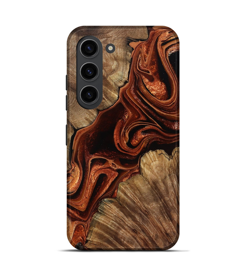 Galaxy S23 Wood Live Edge Phone Case - Melisa (Red, 799707)