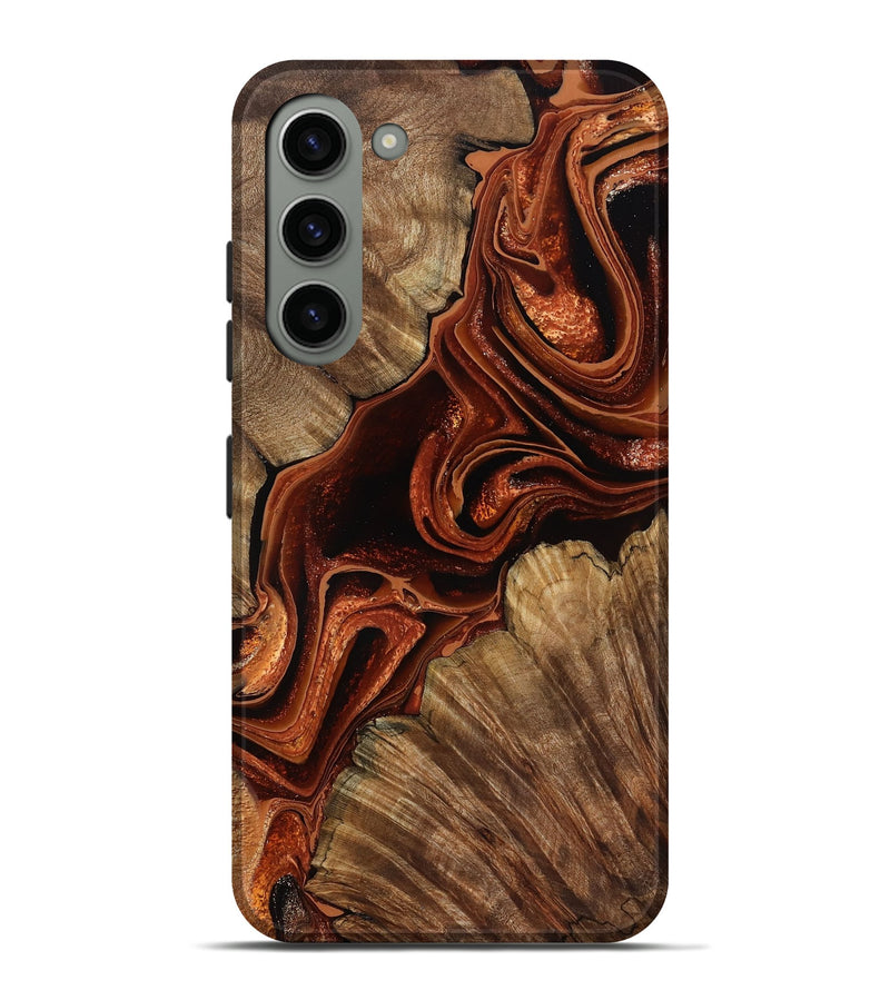 Galaxy S23 Plus Wood Live Edge Phone Case - Melisa (Red, 799707)