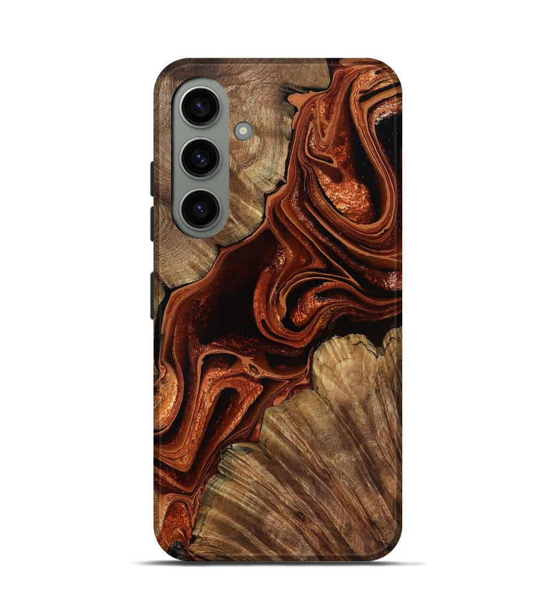 Galaxy S24 Wood Live Edge Phone Case - Melisa (Red, 799707)