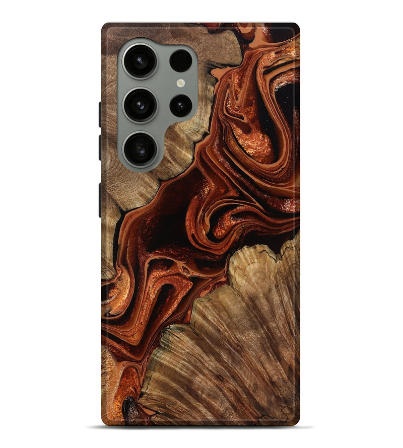 Galaxy S24 Ultra Wood Live Edge Phone Case - Melisa (Red, 799707)