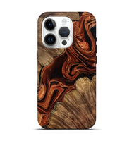 iPhone 15 Pro Wood Live Edge Phone Case - Melisa (Red, 799707)
