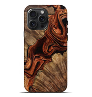 iPhone 16 Pro Max Wood Live Edge Phone Case - Melisa (Red, 799707)