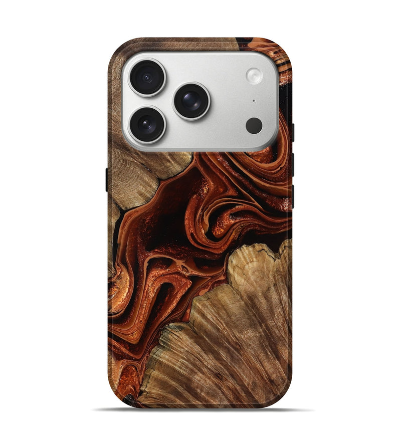 iPhone 17 Pro Wood Live Edge Phone Case - Melisa (Red, 799707)
