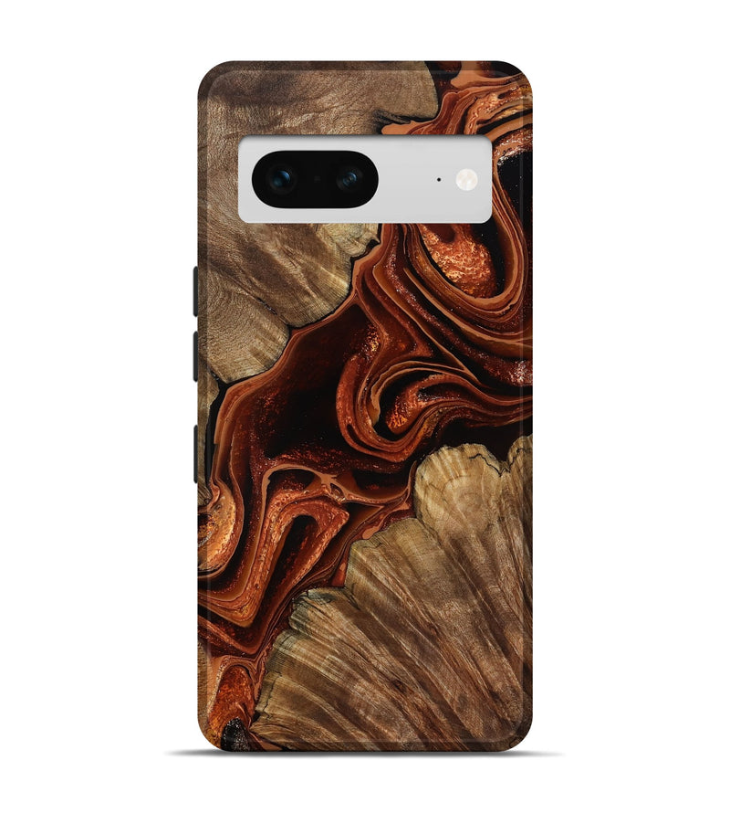 Pixel 7 Wood Live Edge Phone Case - Melisa (Red, 799707)