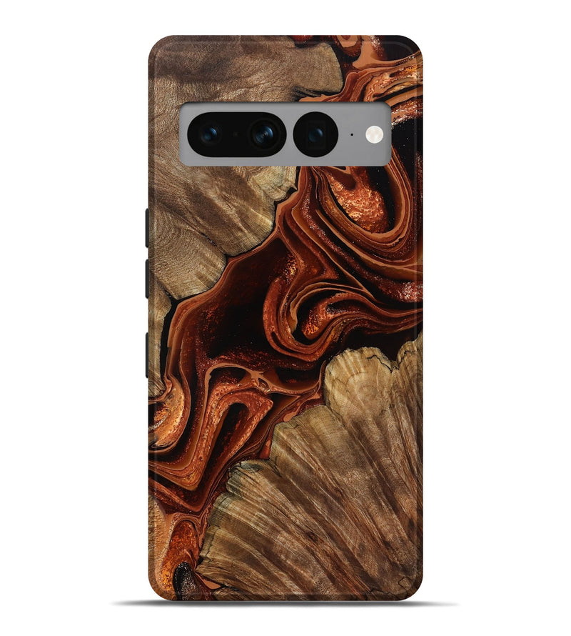 Pixel 7 Pro Wood Live Edge Phone Case - Melisa (Red, 799707)