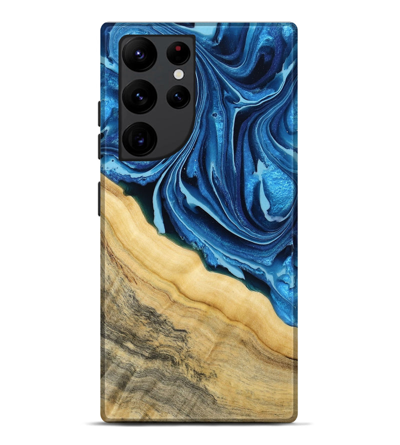 Galaxy S22 Ultra Wood Live Edge Phone Case - Allison (Blue, 799708)