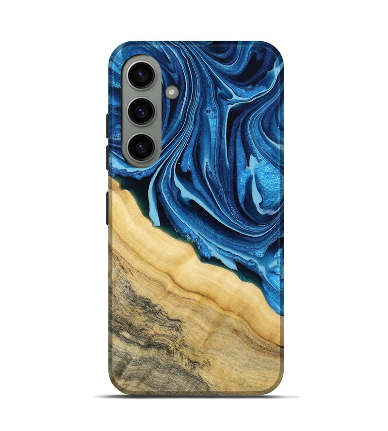 Galaxy S24 Wood Live Edge Phone Case - Allison (Blue, 799708)