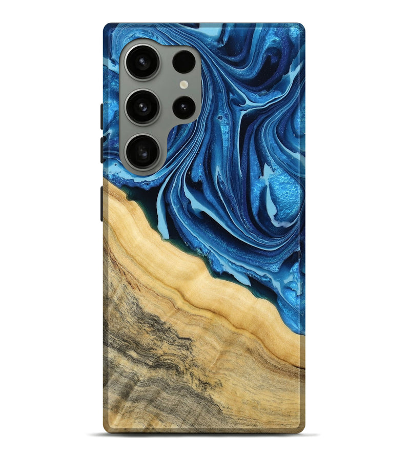 Galaxy S24 Ultra Wood Live Edge Phone Case - Allison (Blue, 799708)