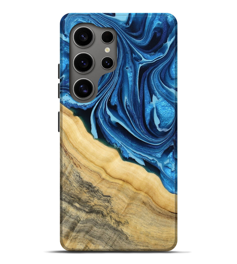 Galaxy S25 Ultra Wood Live Edge Phone Case - Allison (Blue, 799708)