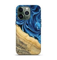iPhone 13 Pro Wood Live Edge Phone Case - Allison (Blue, 799708)
