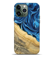iPhone 13 Pro Max Wood Live Edge Phone Case - Allison (Blue, 799708)