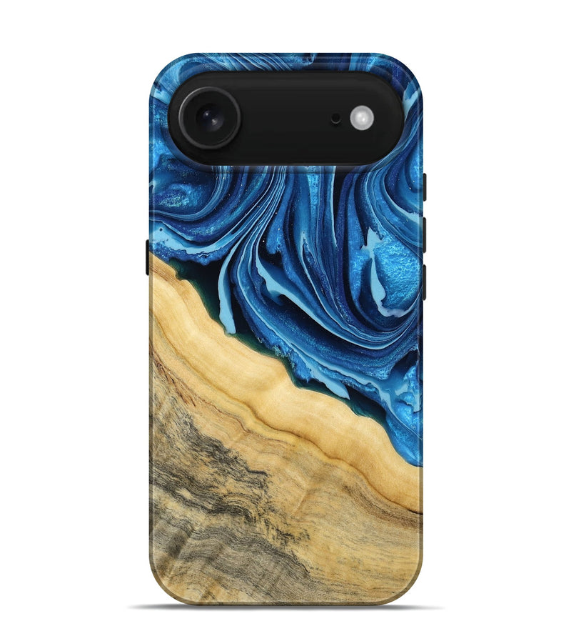 iPhone 17 Air Wood Live Edge Phone Case - Allison (Blue, 799708)