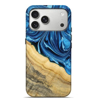 iPhone 17 Pro Max Wood Live Edge Phone Case - Allison (Blue, 799708)