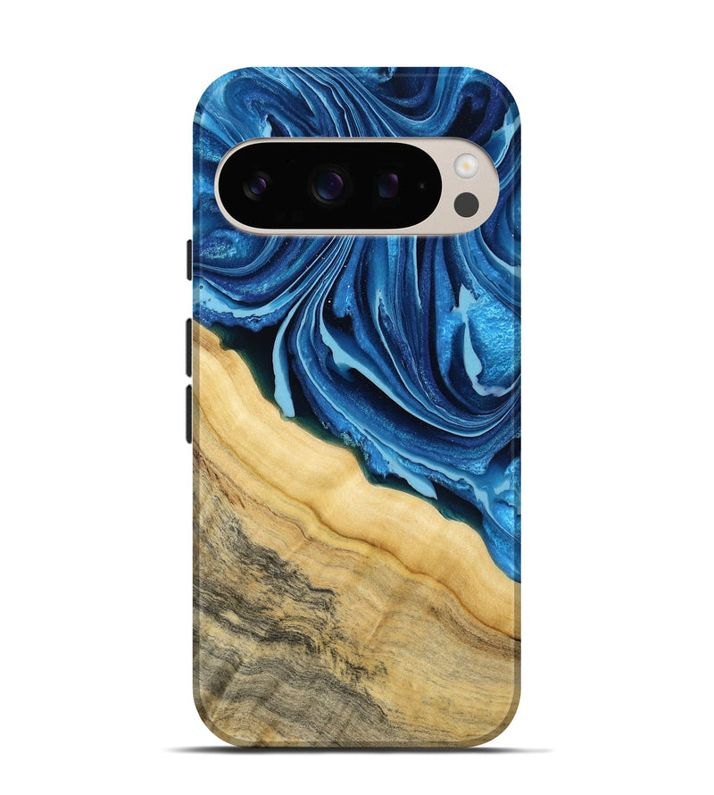 Pixel 10 Wood Live Edge Phone Case - Allison (Blue, 799708)