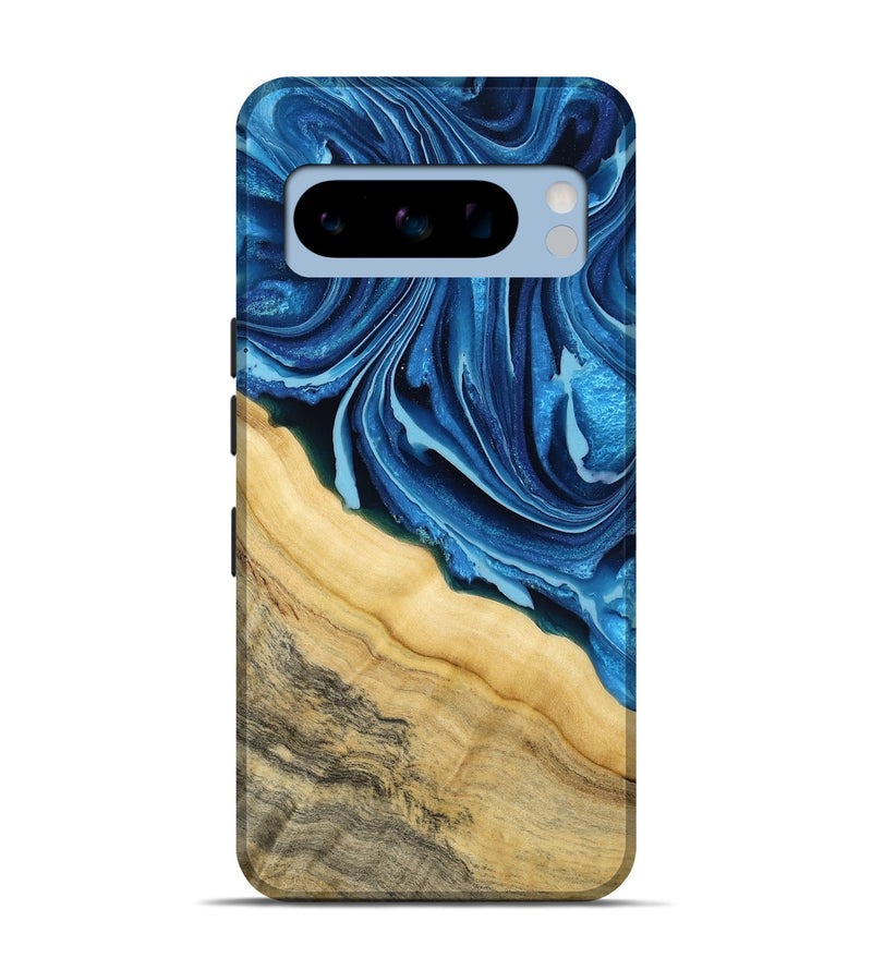 Pixel 8 Pro Wood Live Edge Phone Case - Allison (Blue, 799708)