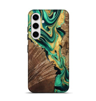 Galaxy S25 Wood Live Edge Phone Case - Dayana (Green, 799709)