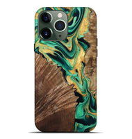 iPhone 13 Pro Max Wood Live Edge Phone Case - Dayana (Green, 799709)