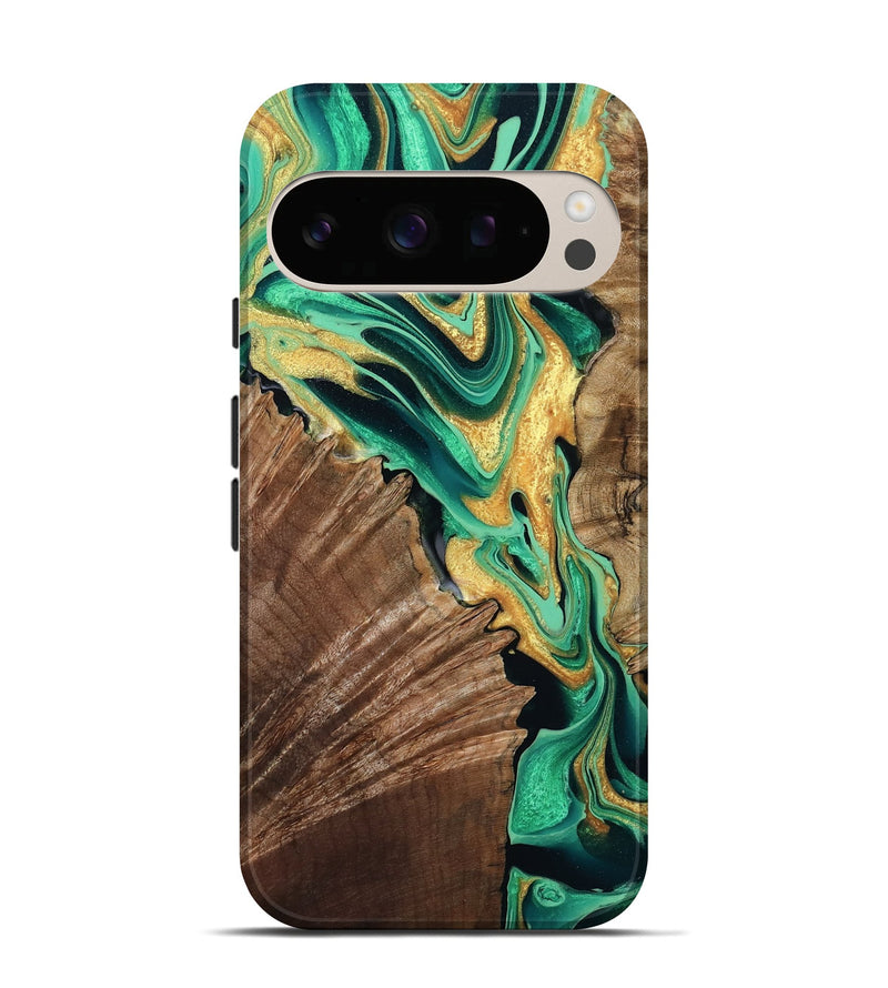 Pixel 10 Wood Live Edge Phone Case - Dayana (Green, 799709)