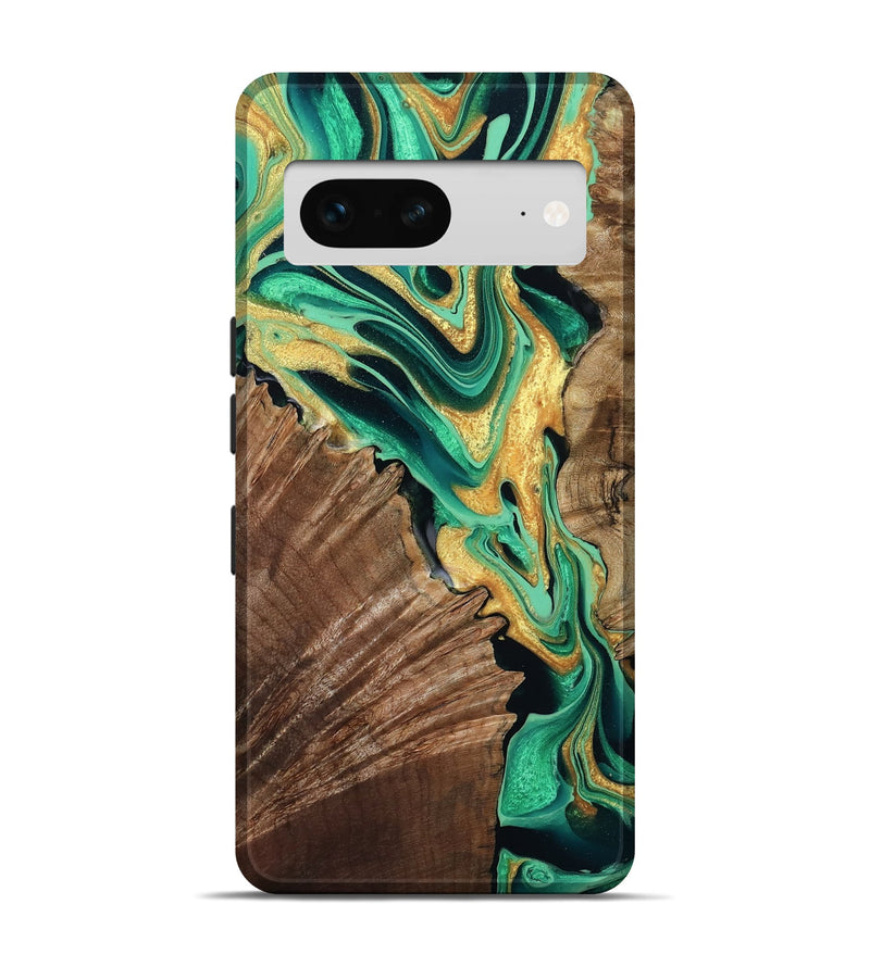 Pixel 7 Wood Live Edge Phone Case - Dayana (Green, 799709)
