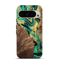 Pixel 9 Wood Live Edge Phone Case - Dayana (Green, 799709)