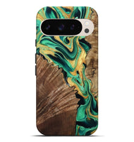 Pixel 9 Pro XL Wood Live Edge Phone Case - Dayana (Green, 799709)