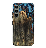 Galaxy S23 Plus Wood Live Edge Phone Case - Jasmin (Teal & Gold, 799710)