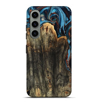 Galaxy S24 Plus Wood Live Edge Phone Case - Jasmin (Teal & Gold, 799710)
