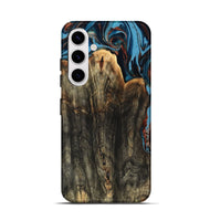 Galaxy S25 Wood Live Edge Phone Case - Jasmin (Teal & Gold, 799710)