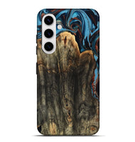 Galaxy S25 Plus Wood Live Edge Phone Case - Jasmin (Teal & Gold, 799710)