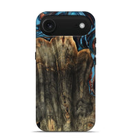 iPhone 17 Air Wood Live Edge Phone Case - Jasmin (Teal & Gold, 799710)