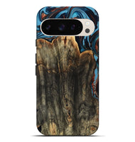 Pixel 10 Pro XL Wood Live Edge Phone Case - Jasmin (Teal & Gold, 799710)