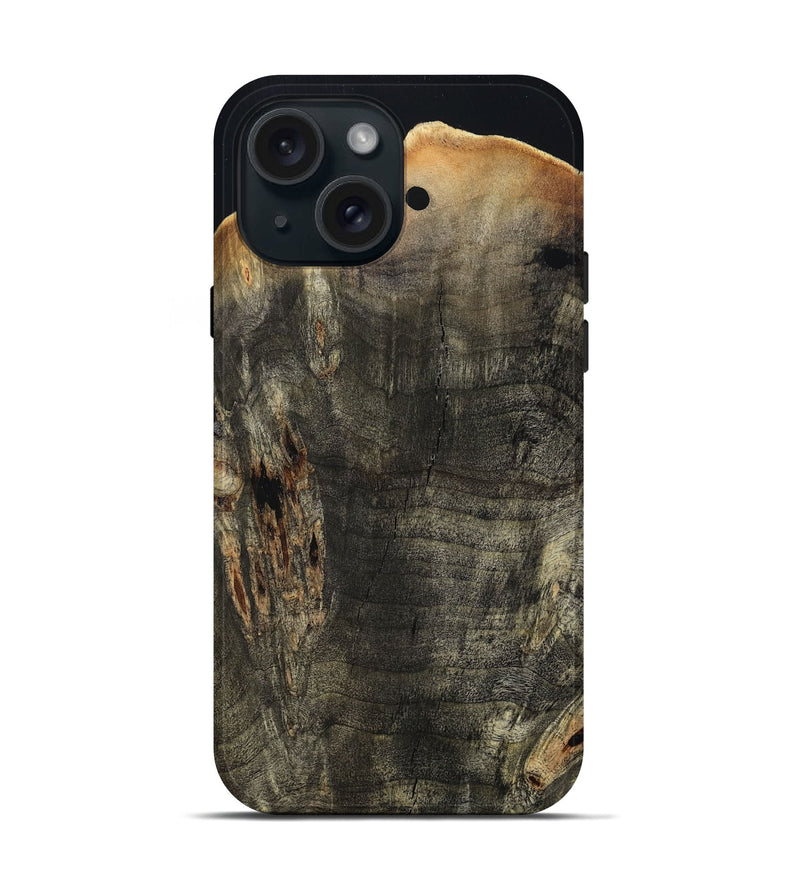 iPhone 15 Wood Live Edge Phone Case - Emily (Wood Burl, 799711)
