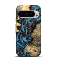 Pixel 10 Wood Live Edge Phone Case - Renee (Teal & Gold, 799713)