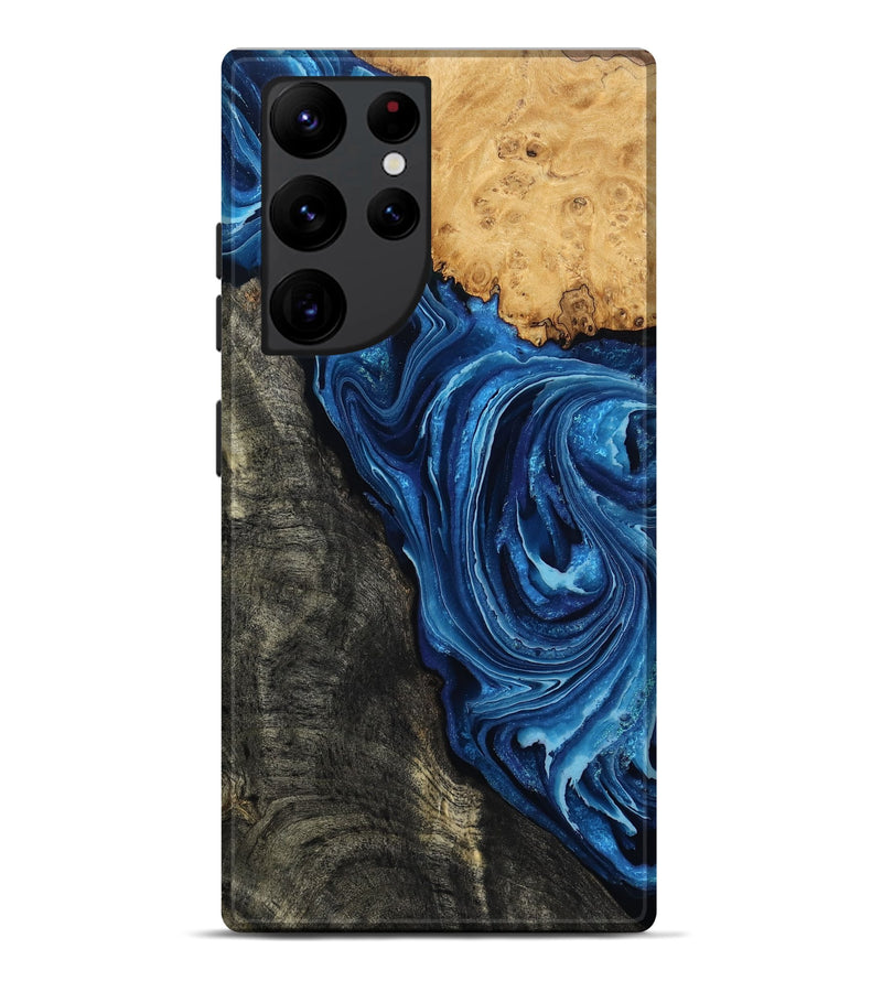 Galaxy S22 Ultra Wood Live Edge Phone Case - Flynn (Blue, 799714)