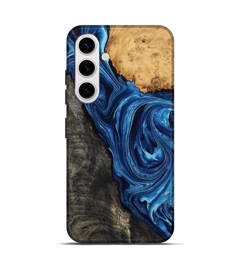 Galaxy S25 Wood Live Edge Phone Case - Flynn (Blue, 799714)