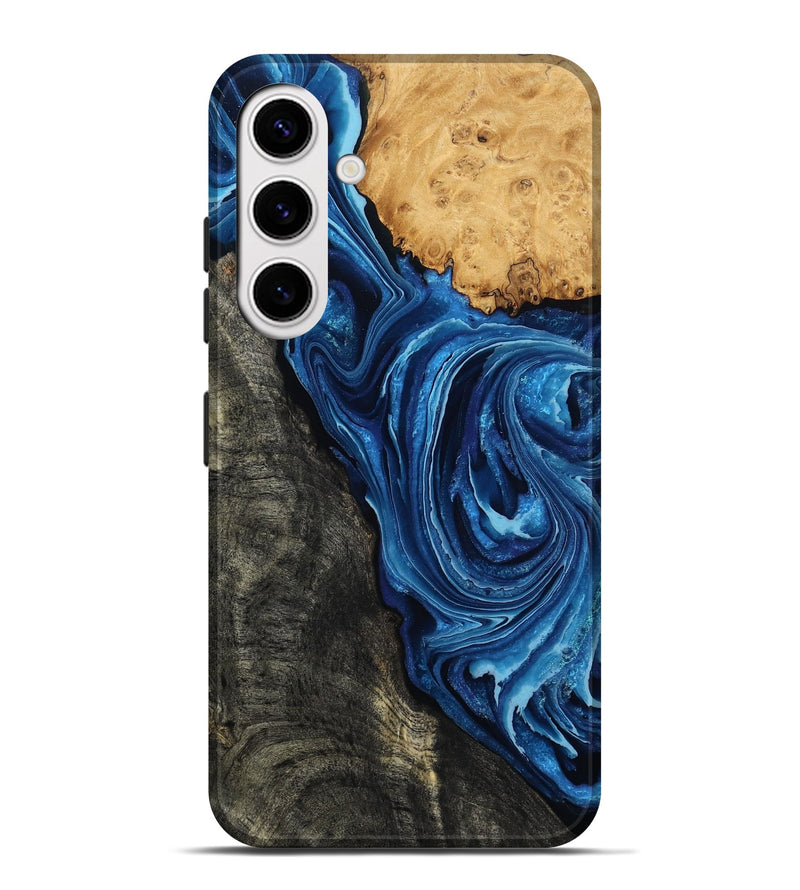 Galaxy S25 Plus Wood Live Edge Phone Case - Flynn (Blue, 799714)