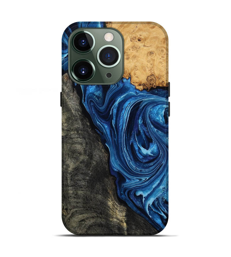 iPhone 13 Pro Wood Live Edge Phone Case - Flynn (Blue, 799714)