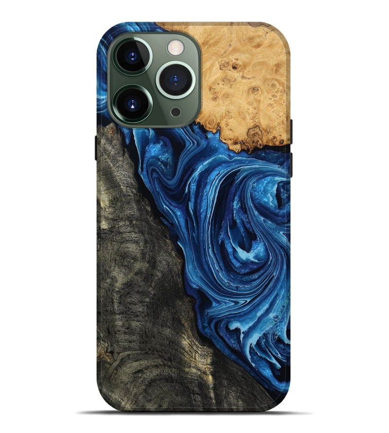iPhone 13 Pro Max Wood Live Edge Phone Case - Flynn (Blue, 799714)