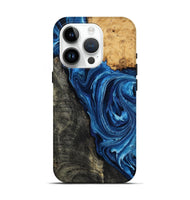 iPhone 15 Pro Wood Live Edge Phone Case - Flynn (Blue, 799714)