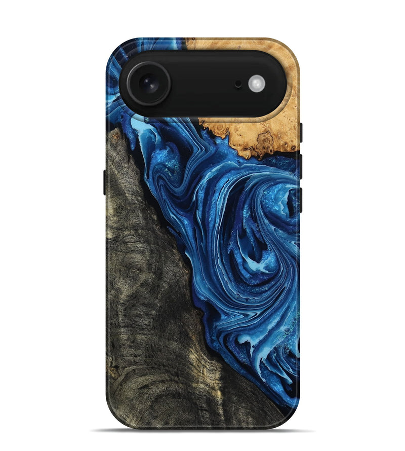 iPhone 17 Air Wood Live Edge Phone Case - Flynn (Blue, 799714)