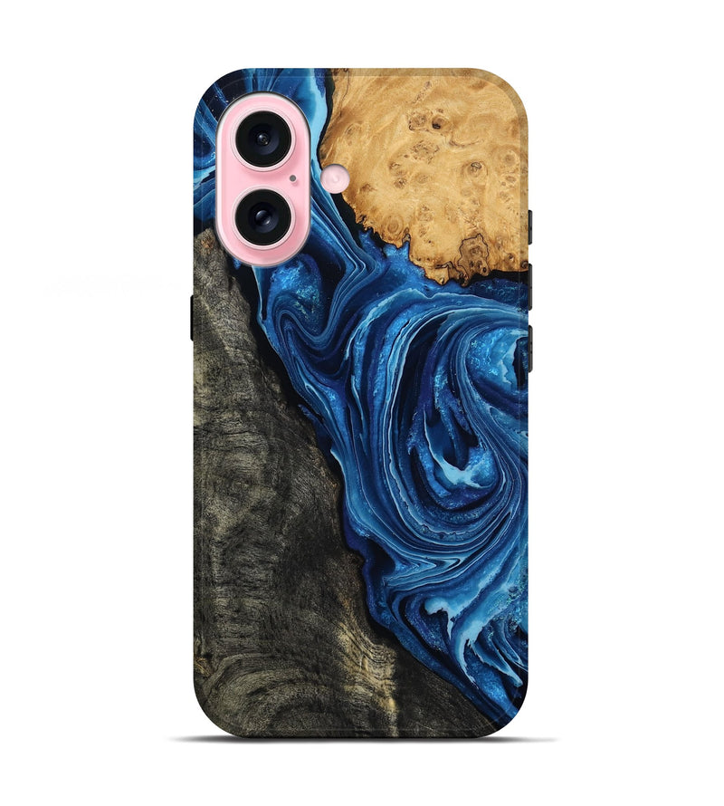 iPhone 17 Wood Live Edge Phone Case - Flynn (Blue, 799714)