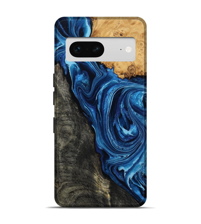 Pixel 7 Wood Live Edge Phone Case - Flynn (Blue, 799714)