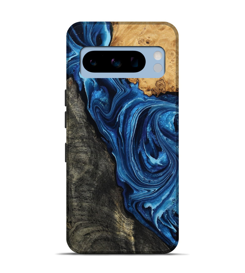 Pixel 8 Pro Wood Live Edge Phone Case - Flynn (Blue, 799714)