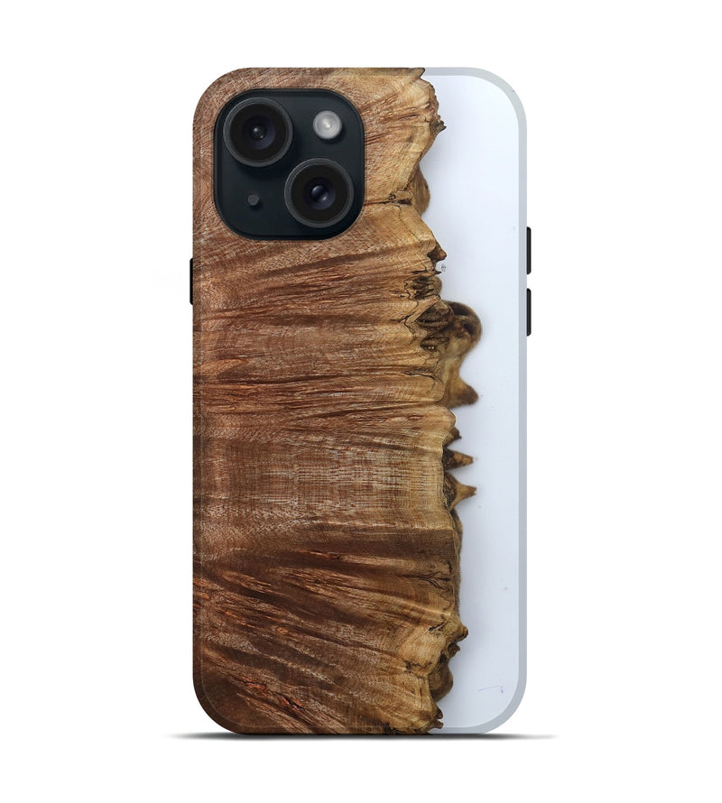 iPhone 15 Wood Live Edge Phone Case - Avianna (Clear, 799715)