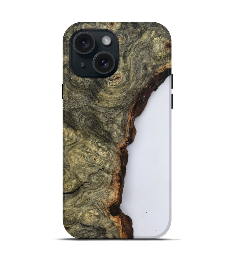 iPhone 15 Wood Live Edge Phone Case - Ryann (Clear, 799716)