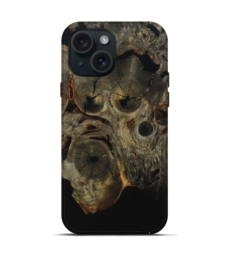 iPhone 15 Wood Live Edge Phone Case - Wayne (Wood Burl, 799718)