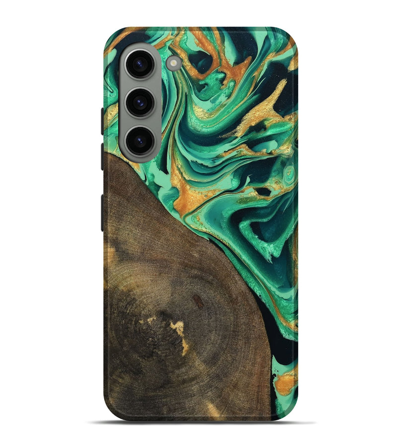Galaxy S23 Plus Wood Live Edge Phone Case - Kaila (Green, 799719)